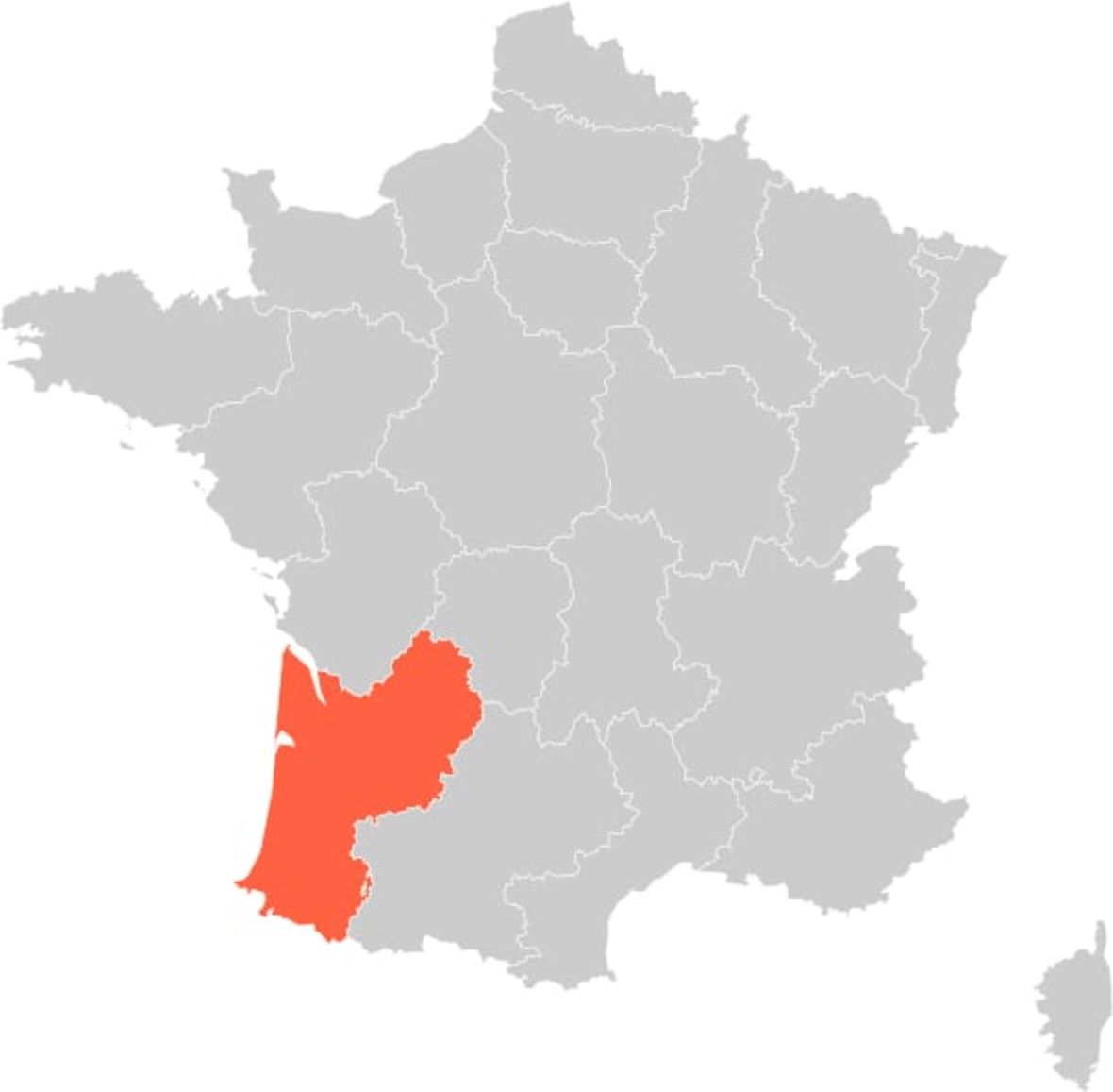France Bordeaux and Dordogne Region Map