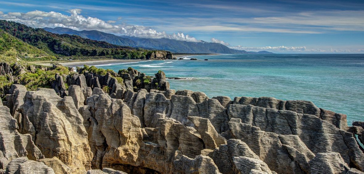 Pancake Rocks, Pumakaiki, New Zealand