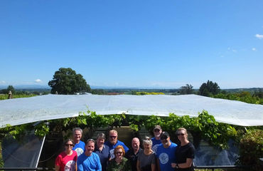 Group of people at a winery