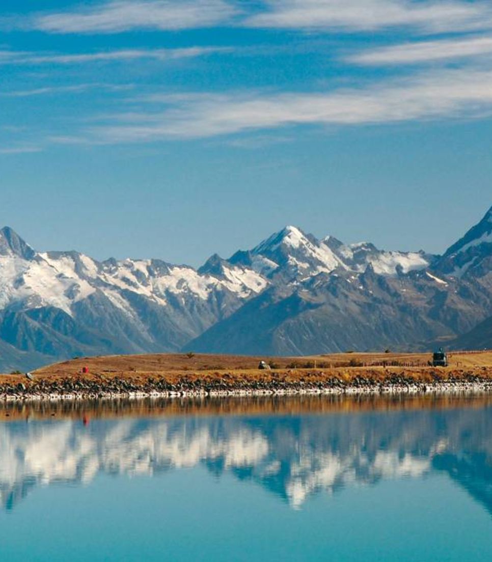 Participate in a superb bike tour of the lakes and mountains of NZ