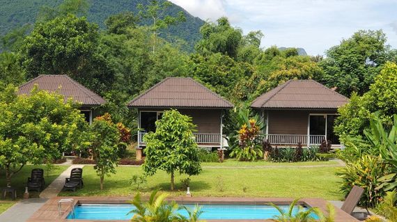 Revel in nature as you're surrounded by breathtaking limestone hills and direct views of Pha Deng Mountain on this secluded property