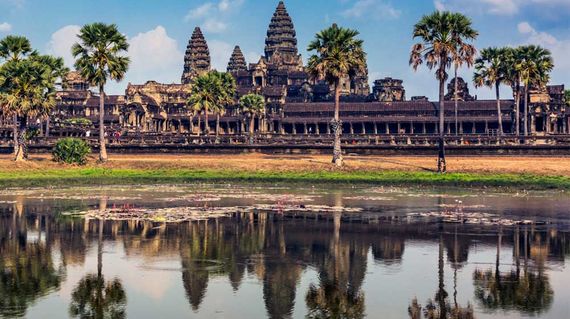 The magnificent Angkor Wat temple complex, a UNESCO World Heritage site, is a must-visit attraction in Cambodia