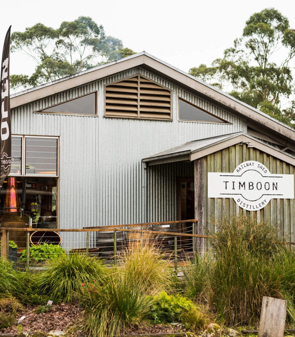After a day's biking, unwind at Timboon Railway Shed Distillery with some drinks or by appreciating their art display