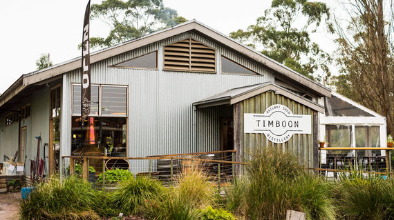 After a day's biking, unwind at Timboon Railway Shed Distillery with some drinks or by appreciating their art display