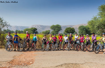 Group of cyclists