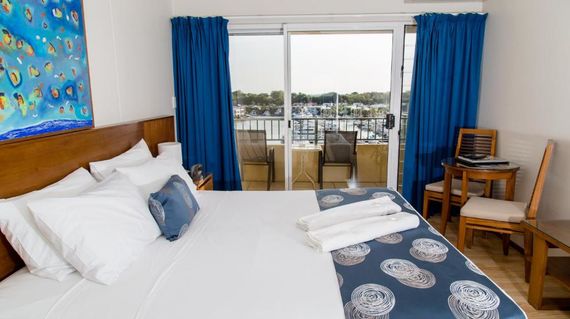 A serene escape with spectacular views of Darwin Harbour and Cullen Bay Marina