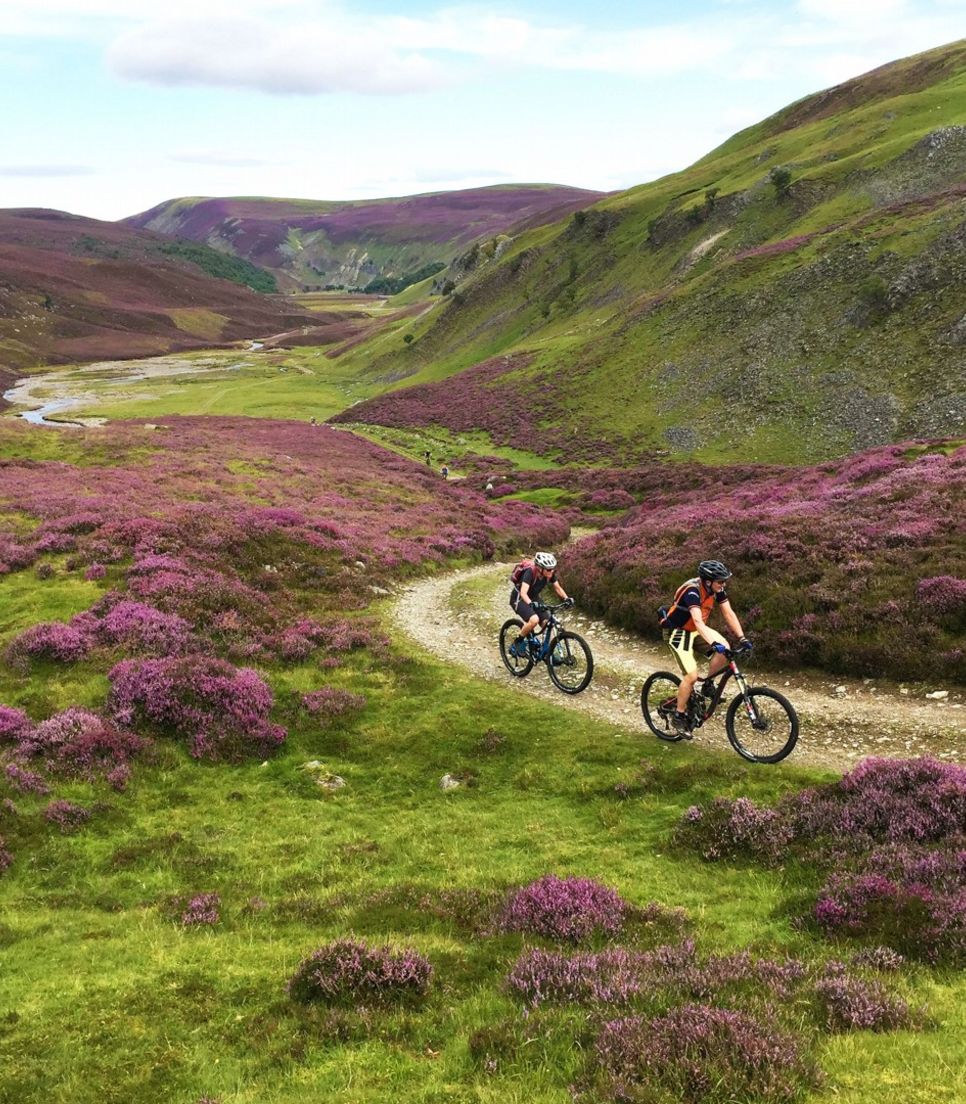 Ride amongst the mountains and the heather