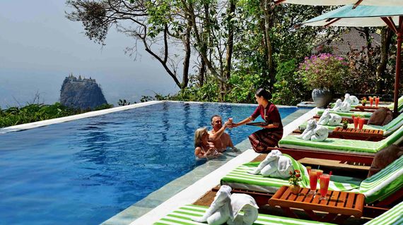 A boutique resort in lush greenery with magnificent views