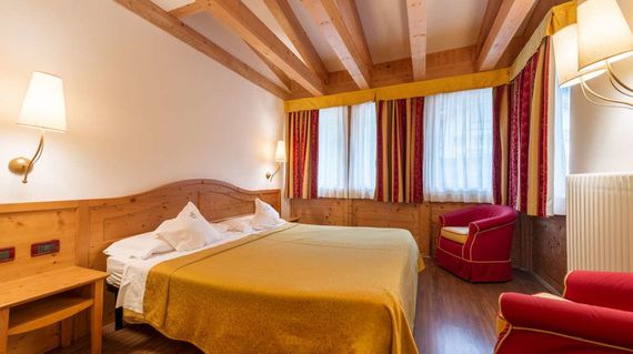 For the majority of the tour, you'll stay in this impressive location in the peaks of the Dolomites of Val di Fassa complete with sauna, steam bath and whirlpool