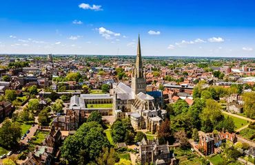 Aerial view of city