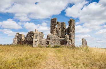 Historic ruin in countryside