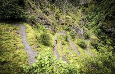 Mountain switchback pathway