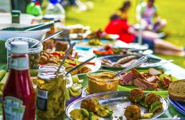 Selection of lunch platter items