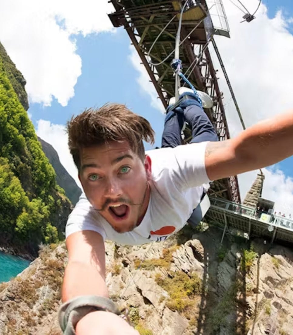 At 134 meters you will experience 8.5 seconds of adrenaline pumping free fall on this truly exhilarating bungy jump over the Nevis River Valley. 