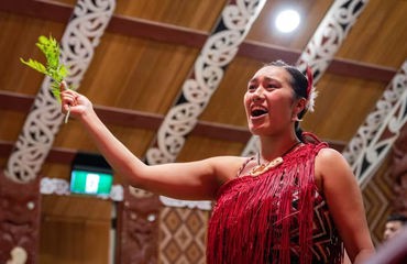 Maori woman singing