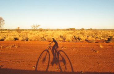 Cyclist shadow