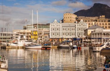 Harbour in pretty town