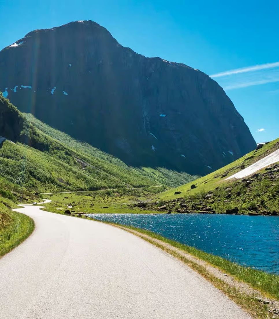 Admire the natural beauty of the Norweigan landscape, fjords, mountains, and coastlines