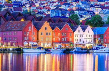 Colorful towns by the water