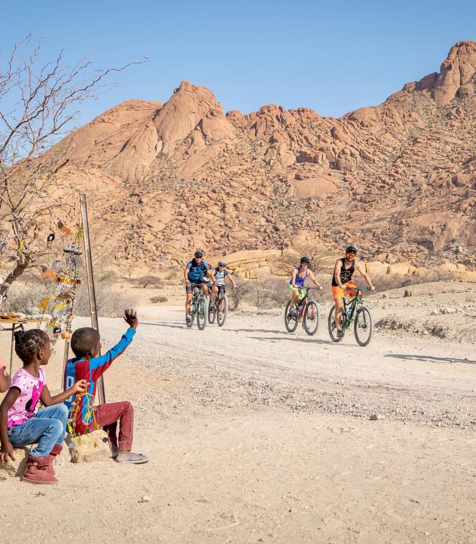 Experience a memorable bicycle tour in Namibia