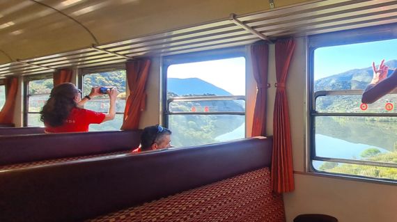 Put your feet up and enjoy an afternoon train ride with scenic views