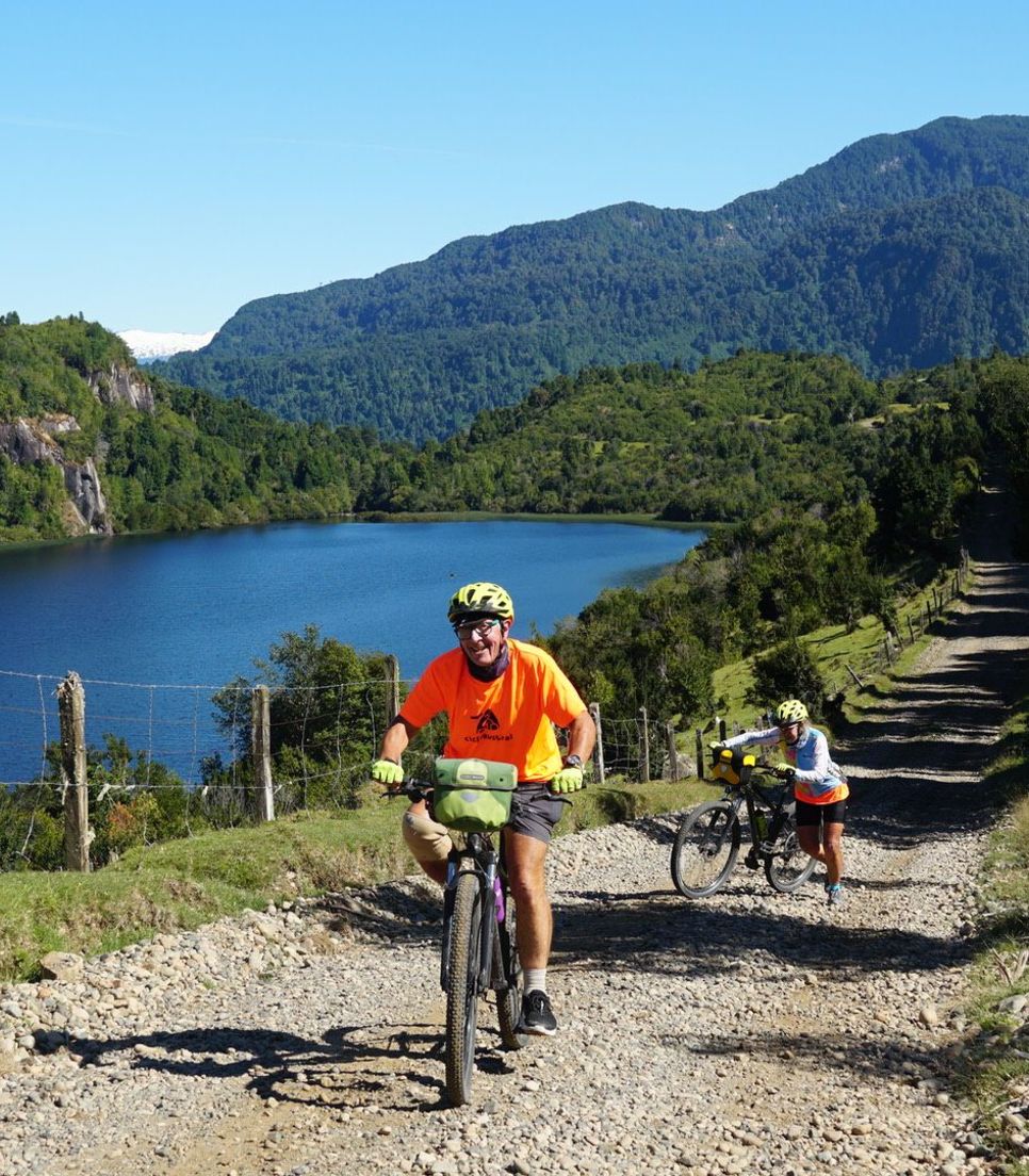 Cycle a scenic route surrounded by nature 