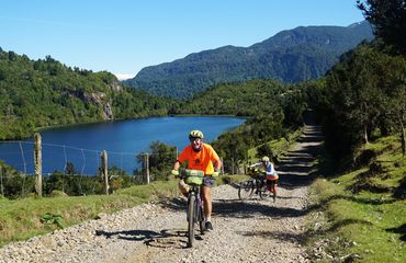 Cyclists on rural road