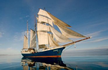 Sail boat on the sea