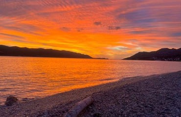 Sunset over the beach