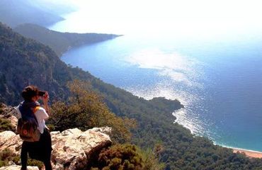 Looking out over view of water