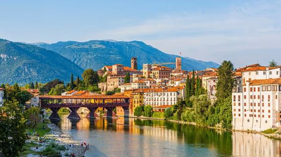A historic town in the Veneto region and famous for it's iconic wooden Ponte Vecchio