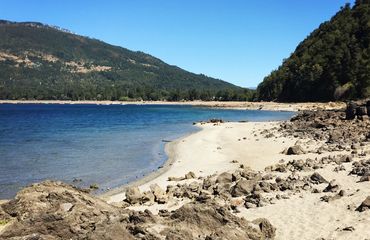 Lake with beach