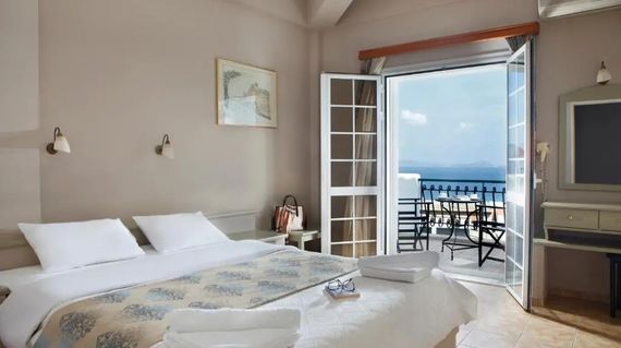 Perched on a hill in Monemvasia, just a 10-minute walk from the center and 820 feet from the nearest beach