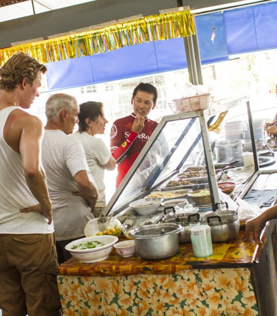 Enjoy the delicious food and learn more with your guide
