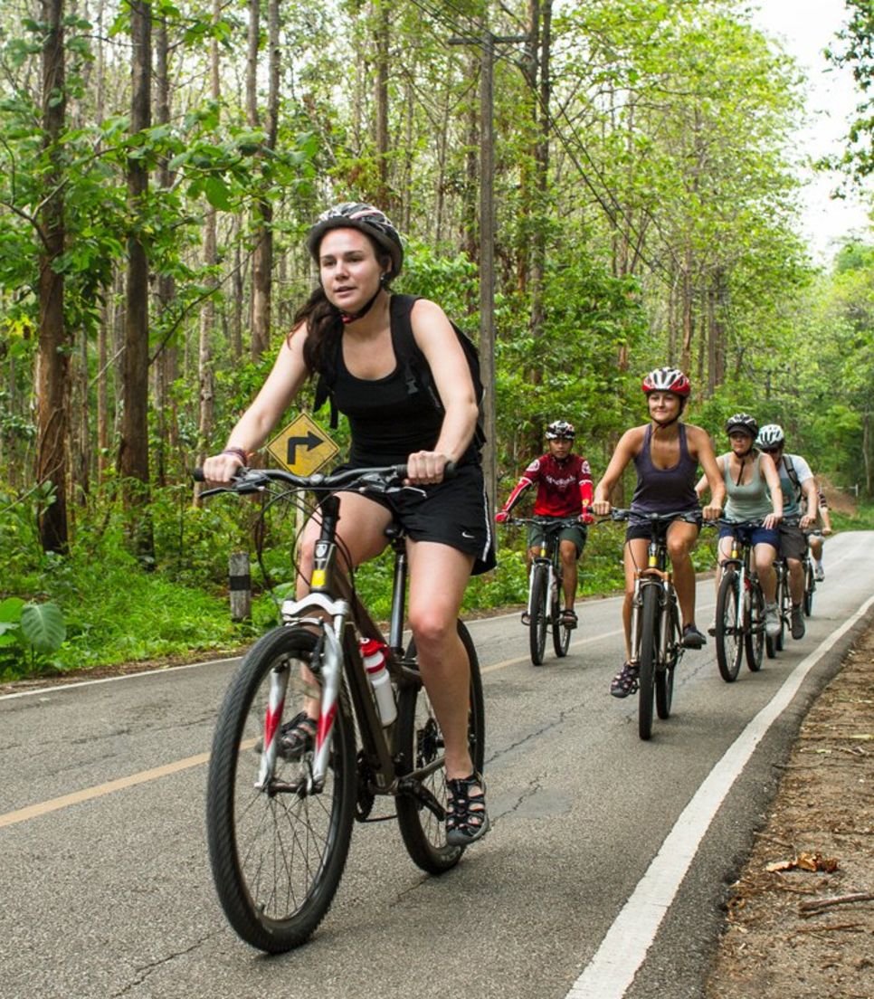 Bike past varying scenery - all delightful!