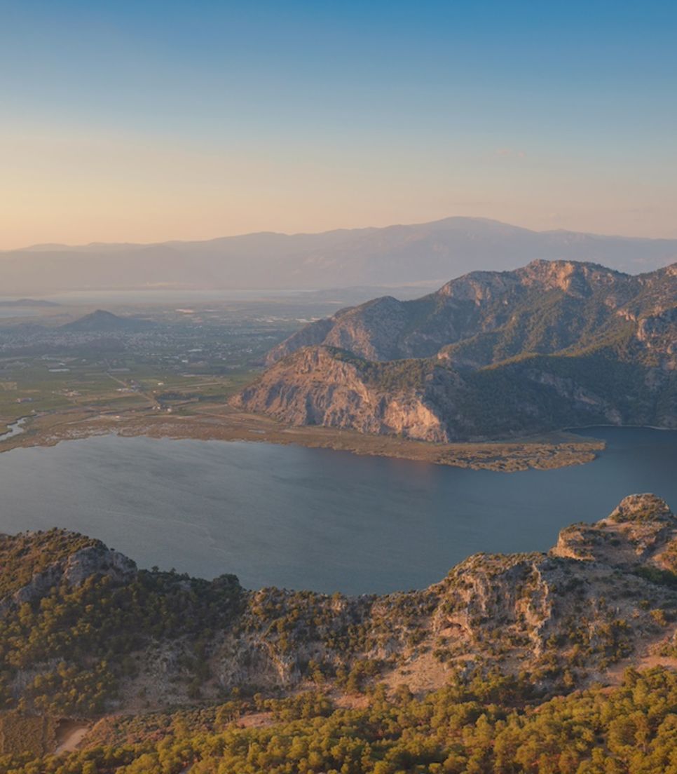 Arrive in Dalyan, where freshwater meets the Mediterranean Sea