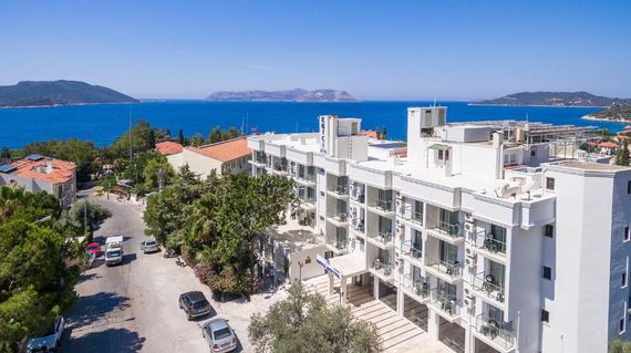 Modern hotel near the old town of Kas and by the sea
