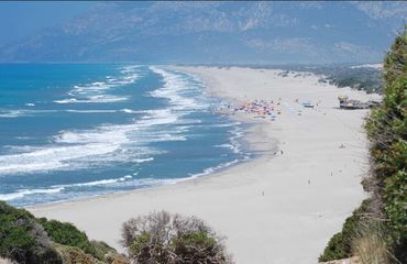 Long white beach