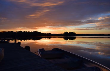 Sunset over water