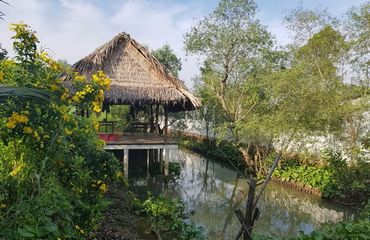 House on stilts over water