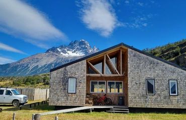 Building with mountain behind