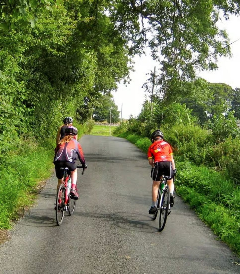 Children should be comfortable riding on roads, on undulating terrain, and on some small off-road sections