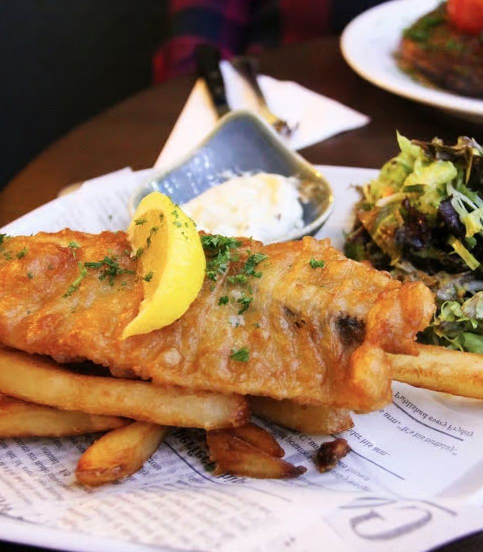 Sample tasty fish and chips at Seahouses