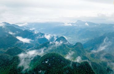 Clouds and mountains view
