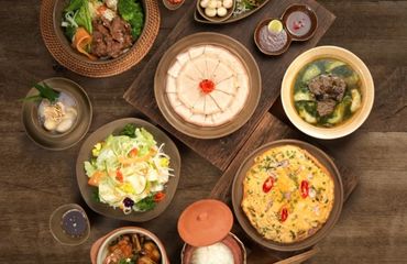 Dishes of food