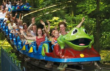 People on a roller coast