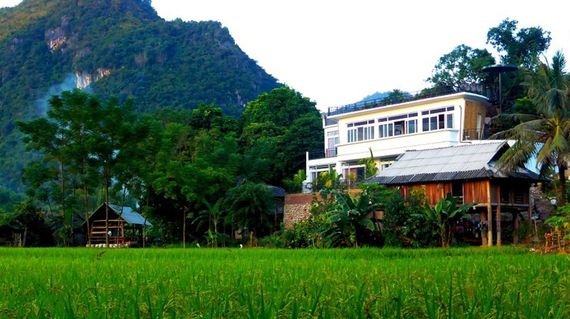 After the first day's riding, you will love the accommodation for the night in a Thai ethnic stilt house in the Mai Chau Valley