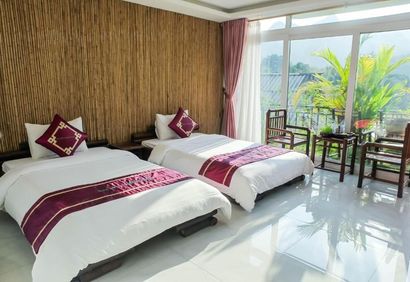 Feel the serenity and relax in your peaceful twin room share