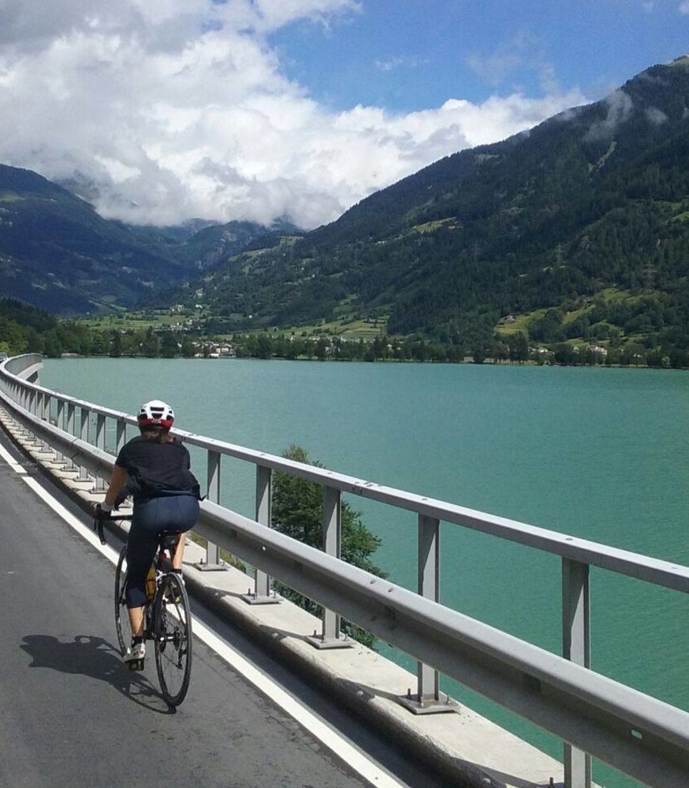 Forget the climbs for a minute and savor the lake views