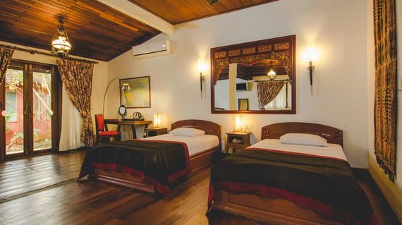 A nature resort featuring traditional Khmer designs and stately rooms. 